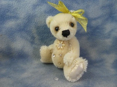 Crysta 4" OOAK Miniature Mohair Snowflake Artist Bear *Bramber Bears - Image 1 of 4