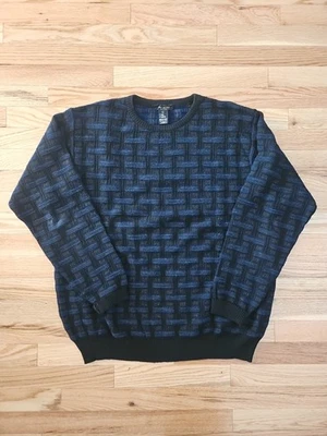 Suéter Vintage Años 80 90 Mino Milano Italia Texturizado 3D Estilo Coogi Biggie Grande L Foto 1 de 4