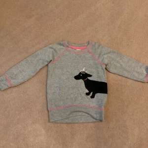 LILY BLEU GIRLS PULLOVER LONG SLEEVED SWEATER,5, BLACK DOG WITH SPARKLY CROWN - Picture 1 of 3