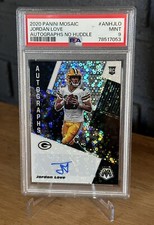 2020 Panini Mosaic Jordan Love No Huddle Disco Prizm Auto RC PSA 9 MINT Packers