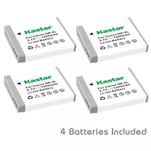 Kastar NB-6L Battery for Canon PowerShot D10, D20, D30, ELPH 500 HS, S90, S95 - Picture 1 of 3