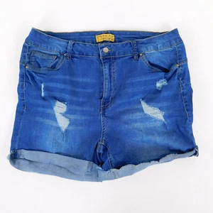 Womans Shorts Size 3XL Wax Jeans Butt, I Love You Cuffed Denim - Picture 1 of 7