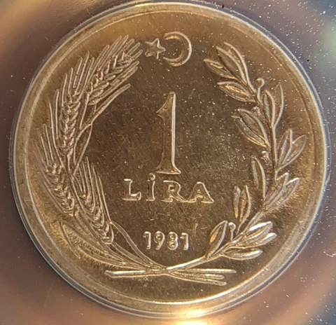 1981 Turkey Lira Aluminum  KM# 943 Mint State 65 Head of Kemal Atatürk Cover