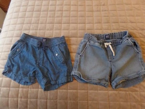 (2) Girls, GAP, Denim Shorts, Soft, Size: Medium, Excellent Condition - Picture 1 of 10