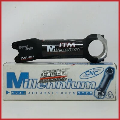 NOS ITM MILLENNIUM CARBON AHEAD STEM 120mm 1"+1/8 31.7 31.8mm VINTAGE THREADLESS - Image 1 of 4