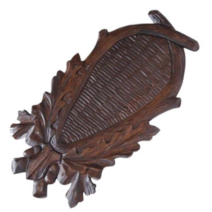 Trophäenschild geschnitzt für Rothirsch Hirschgeweih hirsch AF 37 cm x 18 cm - Bild 1 von 10