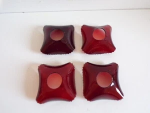 LOT OF 4 RED GLASS JUGS - Picture 1 of 5