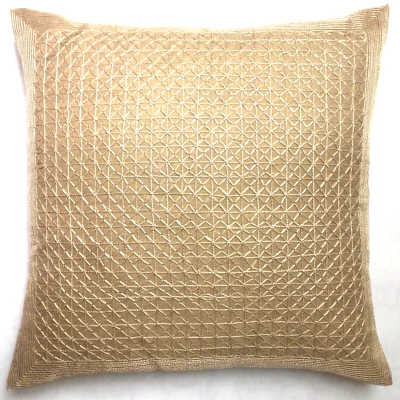Anke Drechsel Cushion Champagne Organza Silk Embroidered Pillow Kissen Beige - Bild 1 von 4