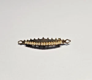 Broche vintage semilla perla tono dorado imitación perla - Imagen 1 de 4