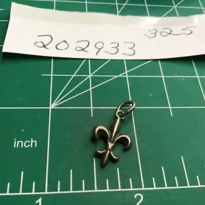 Sterling Silber ~ Fleur-de-lis Charm Anhänger ~ VINTAGE! - Bild 1 von 7