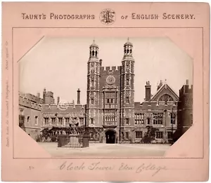 Henry Taunt.1869.Eton College.Clock Tower.Windsor.England.U.K.Albume.Photo 13x20 - Foto 1 di 2