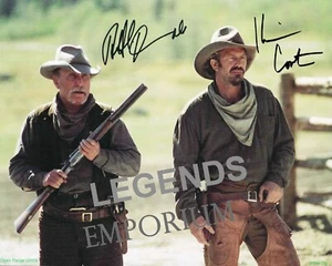 ROBERT DUVALL & KEVIN COSTNER "OPEN RANGE" 8"x10" Foto AUTOGRAFATA OPEN-K03 - Foto 1 di 1