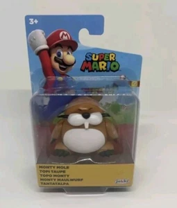 2024 Super Mario Monty Mole 2.5" Action Figure Jakks Pacific World of Nintendo - Picture 1 of 2