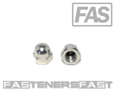 FASTENER CART (10) 3/8-16 Stainless Steel Hex Acorn Cap Nuts 316 Marine Grade Stainless Steel