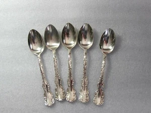 Louis XV by Birk's Sterling Silver Tea spoon x 5 set 118 gr Not scrap - Picture 1 of 6