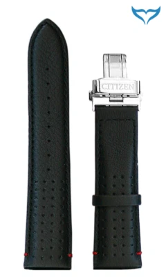 Citizen Elegant Armband 59-S52964 Leder 23 mm schwarz AT9036-08E AT9030-55L Neu