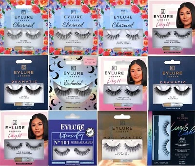 Eylure False Eyelashes Reusable Black Extension Adhesive Eye Lash Style Beauty - Image 1 of 4