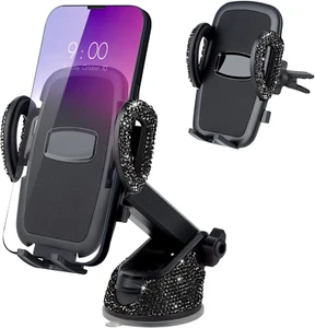 Car Phone Mount Holder Dashboard Air Vent Windshield,Compatible with Iphone 12/1 - Photo 1 sur 12