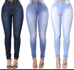 US Seller Fast Shipping Size S-4XLwomen's high waist stretch denim skinny jeans - Picture 1 of 5