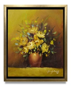 Hungryartist-NY artist original oil painting of still-life on canvas 8x10 framed - Picture 1 of 6