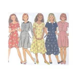Giacca Butterick modello cucito 4362 svasata principessa cucitura abito bambina taglia 7-10 - Foto 1 di 2