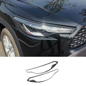 Bisel de lámpara delantera negra con imprimación para Toyota Corolla Cross 2022-2023 - Imagen 1 de 6