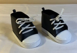 Puppenzubehör für 18" Puppe - Schuhe - schwarze Turnschuhe aus Hartplastik - Bild 1 von 1