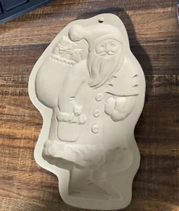 Vintage 1983 Weihnachtsmann Ausstecher, St. Nick braun Tasche Steinzeug, unbenutzt, 80 - Bild 1 von 3