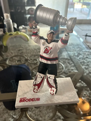 New Jersey Devils 2003 Stanley Cup Martin Brodeur 12 inch Action Figure w/Cup Cover