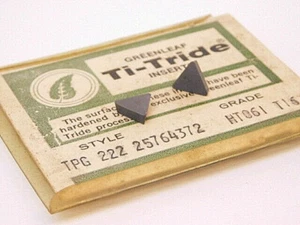 NEW SURPLUS 10PCS. GREENLEAF  TPG 222  GRADE: TI6  CARBIDE INSERTS - Picture 1 of 1