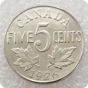 Craft Canada 1926 Kanada Nickel 5 Cent Kupfer Silber Dollar Sammlerstück - Bild 1 von 4