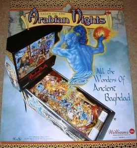Póster original grande de 22" x 28" máquina de pinball Tales of the Arabian Nights - Imagen 1 de 1