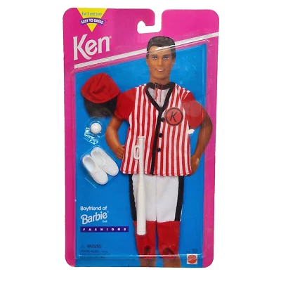 TRAJE DE BÉISBOL VINTAGE 1995 MATTEL KEN NOVIO DE BARBIE # 14376 NUEVO SELLADO Foto 1 de 4