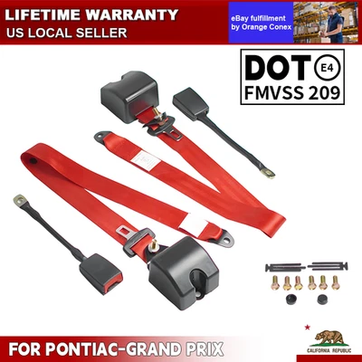 Correas de cinturón de seguridad ajustables de 3 puntos Cinturón de vehículo para Pontiac-Grand Prix Foto 1 de 4