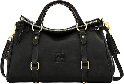 Bolso Cartera Grande Dooney & Bourke Florentino Cuero Negro Correa Cruzada TOTALMENTE NUEVO Foto 1 de 4