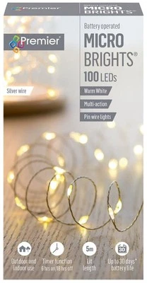 RARAION - Lampu Krismas LED 100 Pin Wayar, Putih Suam, 5m - Image 1 of 2