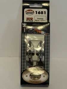 Model Power HO SCALE Lighted Railroad Signal w/ 2 Way Prewired Switch  #1681 NEW - Picture 1 of 4