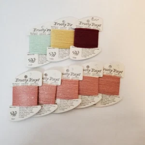 Frosty Rays Thread Lot of 8 Cards 5Yds 4 Shades Pastels Needlepoint Cross Stitch - Picture 1 of 13