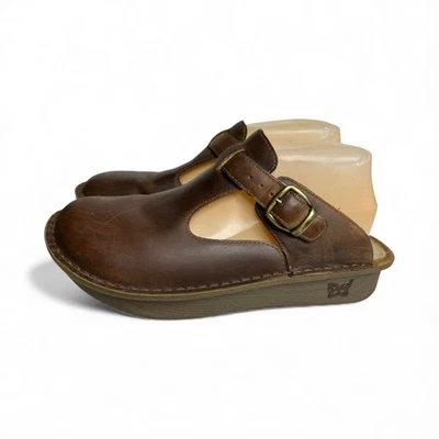 Zuecos cómodos Alegria PG Lite clásicos de cuero marrón aceitado zapatos talla EU 39 US 9 Foto 1 de 4