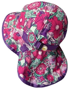 Sombrero de juego Sunday Afternoons para niños pequeños protección solar pequeño 16 meses púrpura floral - Imagen 1 de 19