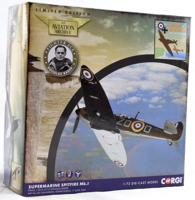Corgi Supermarine Spitfire Mk.1-Battle Of Britain 1:72 Die-Cast Airplane AA39216 - Image 1 of 3