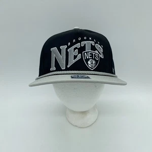 Cappello Berretto Snapback '47 Marca Hitch Brooklyn Nets NBA Corda Nero Logo Regolabile - Foto 1 di 6
