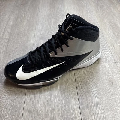 Botines de fútbol Nike Vapor Pro 3/4 Nubby negros/plateados 527878-010 para hombre talla 13” Foto 1 de 4