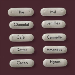 10 alte Schilder Kaufladen Kaufmannsladen Beschriftung Französisch Antik - Bild 1 von 2