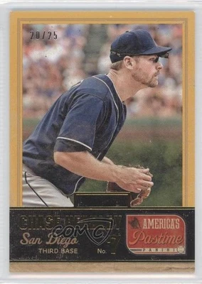 2013 Panini America's Pastime Gold /25 Chase Headley #73 - Image 1 of 2