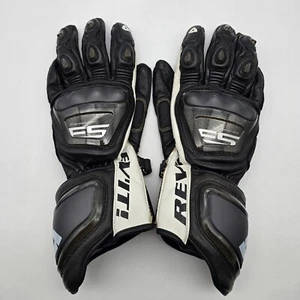 REV'IT! RSR 3 Gloves Men's L Black Leather Armored Motorcycle Riding Racing Gear - Picture 1 of 11