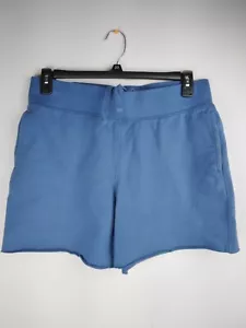 Champion Cut-Off Drawstring Sweat Shorts Pockets Blue Mens Large Activewear - Picture 1 of 9