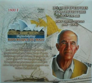 Famous Architects Jorn Oberg Utzon architecture 2011 s/s Imperf #P147 - Picture 1 of 1