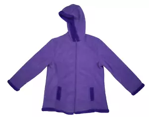 Totes Purple Long Sleeve Monkey Fleece Full Zip Up Hooded Jacket Womens L - Picture 1 of 11
