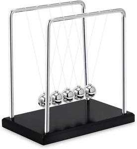 Newton's Cradle Steel Balance Pendulum Balls Physics Science Desk Toy Home Decor - Picture 1 of 5